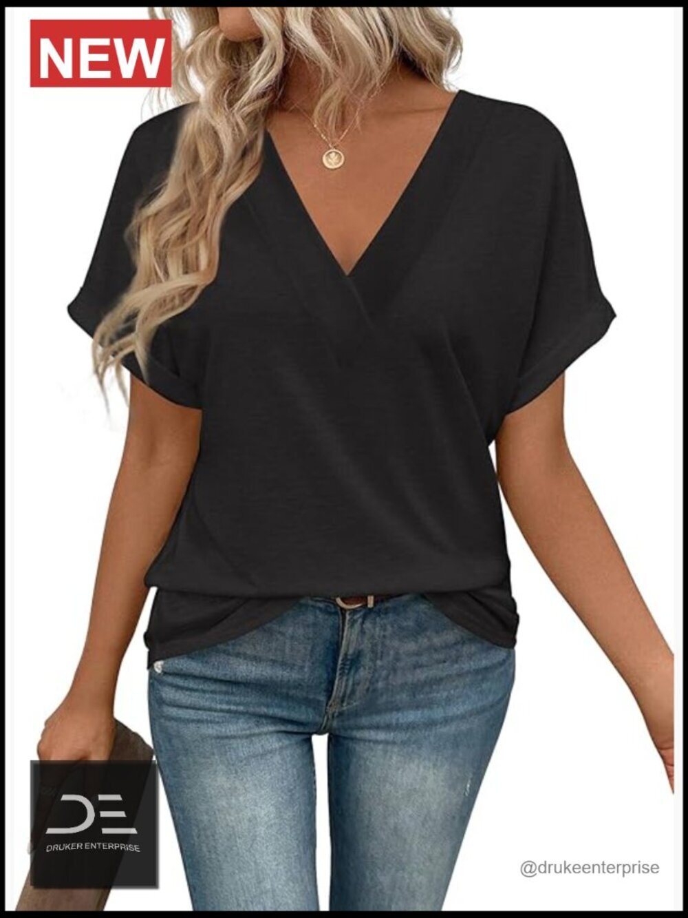 Women's V-Neck Short Sleeve T-Shirt 2025 Casual Summer Spring Fall Vacation Top